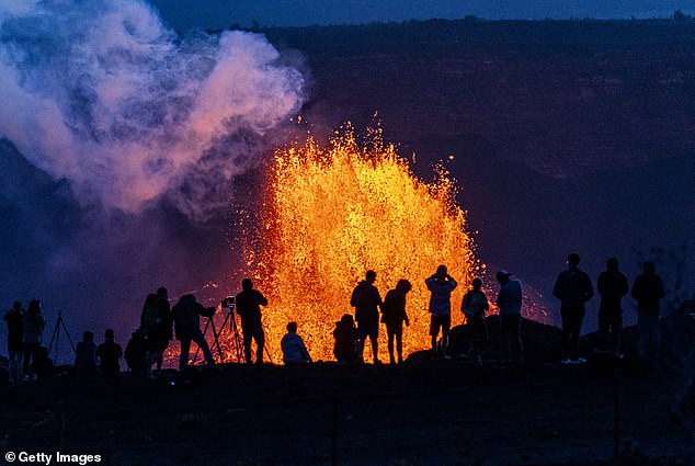 A recent surge of eruptions has sent visitors flocking to the park to watch the magma spew from the roughly 280,000-year-old landmark