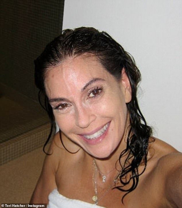 However, Teri has confessed to experimenting with fillers and Botox when she was younger, adding: 'Did I every toy with fillers or Botox over the years? Yes. '(But) tell me does this look Botoxed to you?