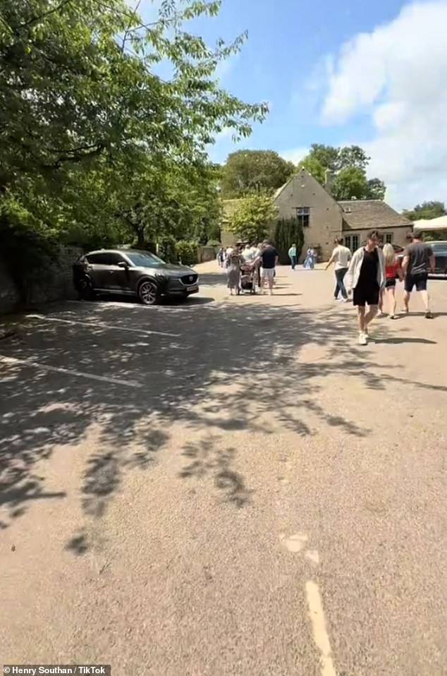He later added as he approached the pub: 'There is a massive queue out the door - do I have to queue in that even if I have a reservation for now?'