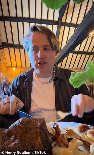 He didn't seem impressed with the food