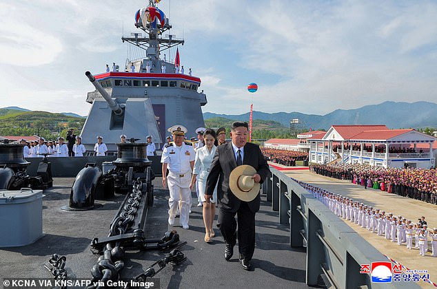 In April Kim unveiled the nuclear-capable naval destroyer that he says will bolster North Korea 's ability to defend itself