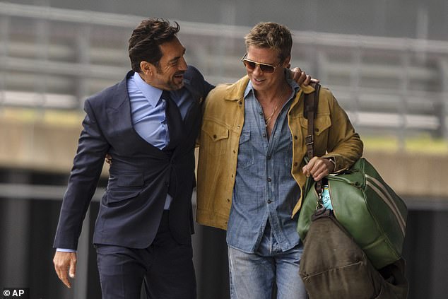 The star of F1 is Brad Pitt (right), and Joseph Kosinski, who cemented his reputation as a fine action-film director with 2022¿s Top Gun: Maverick, is at the wheel. Pictured left, Javier Bardem