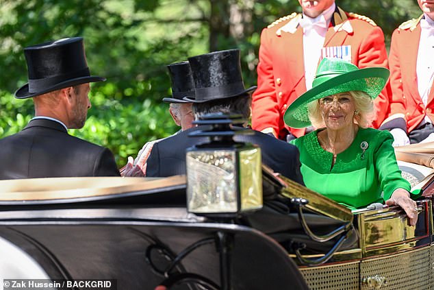 The King and Queen were joined by the Prince of Wales and Prince Saud bin Khalid Al-Saud, a member of the ruling royal family of Saudi Arabia