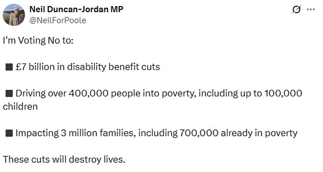 Labour MPs have warned the proposals will 'destroy lives' and are 'impossible to support'
