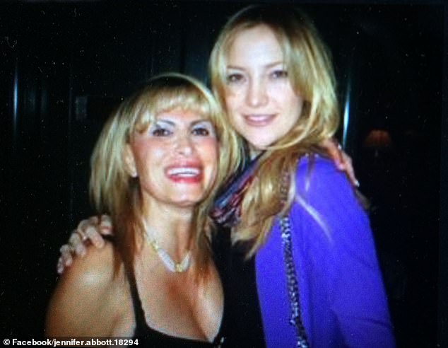 Ms Abbott is pictured here with Hollywood star Kate Hudson on her social media page