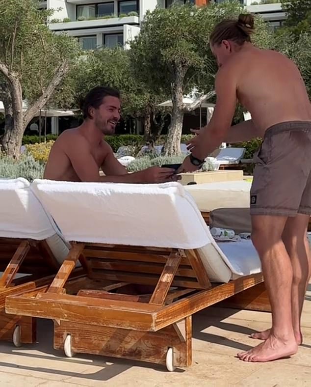 The 29-year-old has been on holiday in Greece to soak up the sun and relax after the season