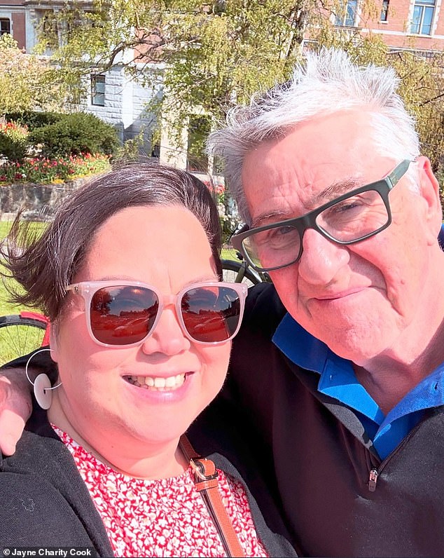 But MailOnline can reveal Peet, 71, has now relocated to Canada to be with education assistant Jayne Charity Cook, who has made their relationship public via her Facebook page