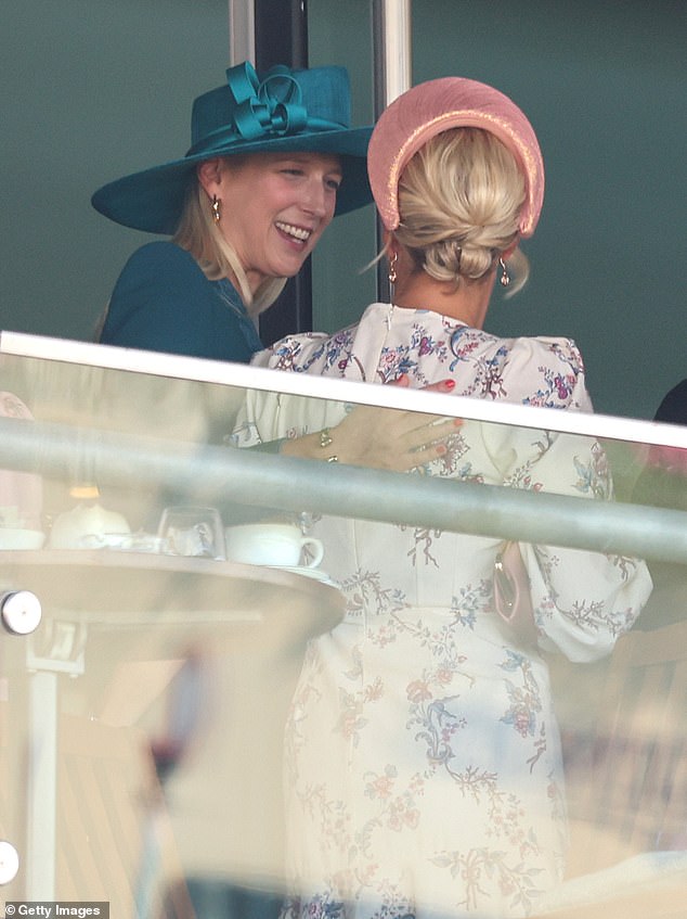 Lady Gabriella Windsor, daughter of Prince and Princess Michael of Kent, looked delighted to see Zara today