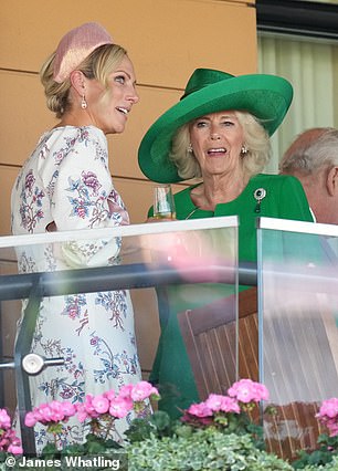 Zara and Camilla enjoying the races together
