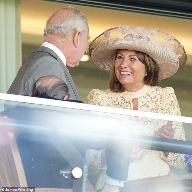 Charles struck up a conversation with Carole Middleton this afternoon