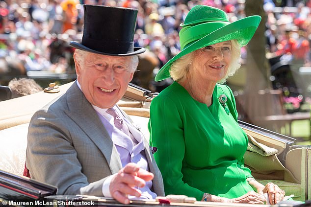 In their element! Charles and Camilla couldn't keep the smiles from their faces at Royal Ascot