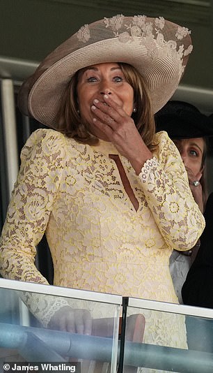 Having a great time! Kate's mother Carole appeared to be filled with laugher during the day of racing action