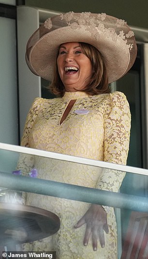 Having a great time! Kate's mother Carole appeared to be filled with laugher during the day of racing action