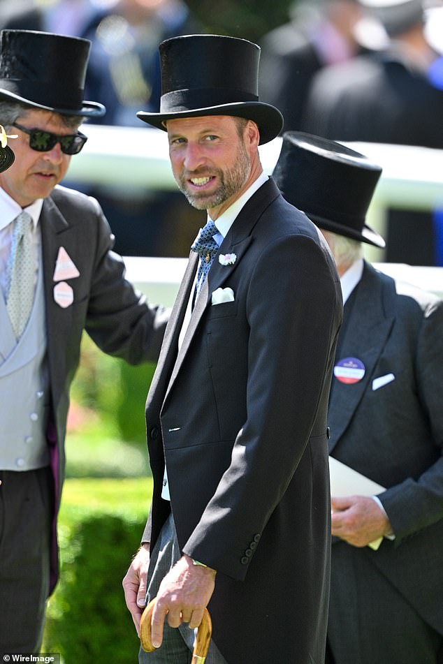 The Prince of Wales smiles on day two of Royal Ascot at Ascot Racecourse