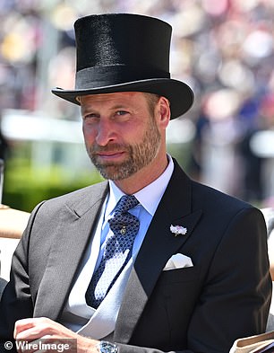 William looked charming in his suit as he attended the annual occasion with the King and Queen