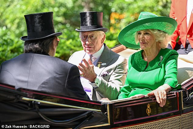 King Charles looked dapper in a top hat and tails as he arrived at Royal Ascot alongside his guests