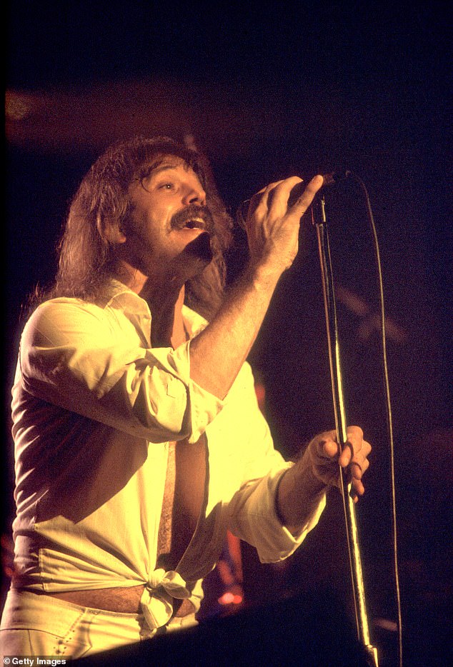 The rocker, 78, rolled his vehicle after he fell asleep at the wheel on Interstate 57 in Champaign-Urbana, Illinois on Sunday morning, according to the News-Gazette; pictured 1977