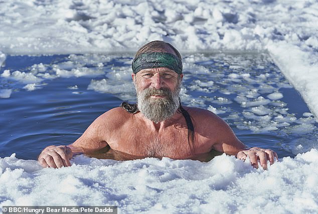 Plunging into cold water. Thanks to Wim Hof, (pictured) nicknamed the iceman for his freezing feats, cold water dips have become increasingly popular