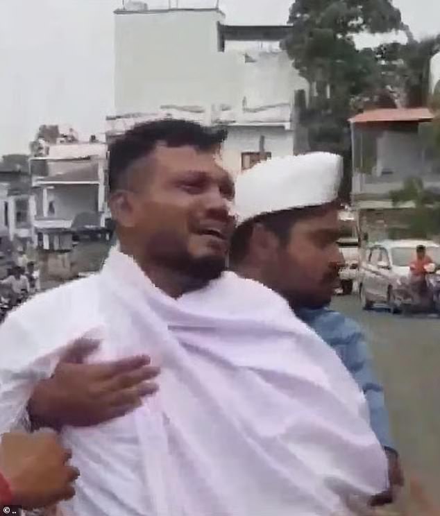 Vishwash was later seen crying in anguish, and had to be carried away