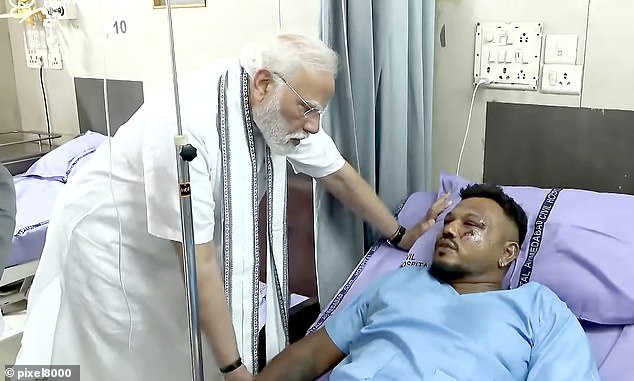 Indian Prime Minister Modi meets miracle Brit survivor of the Ahmedabad plane crash