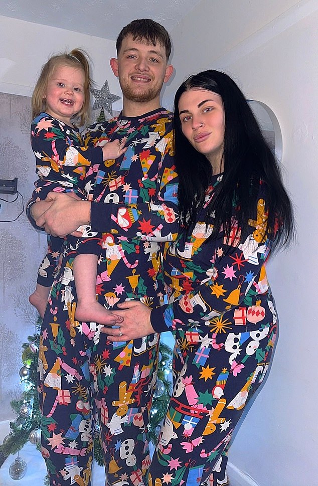 The night before her diagnosis Paisley had fallen over while playing with her father Ross (right), but showed no signs of injury