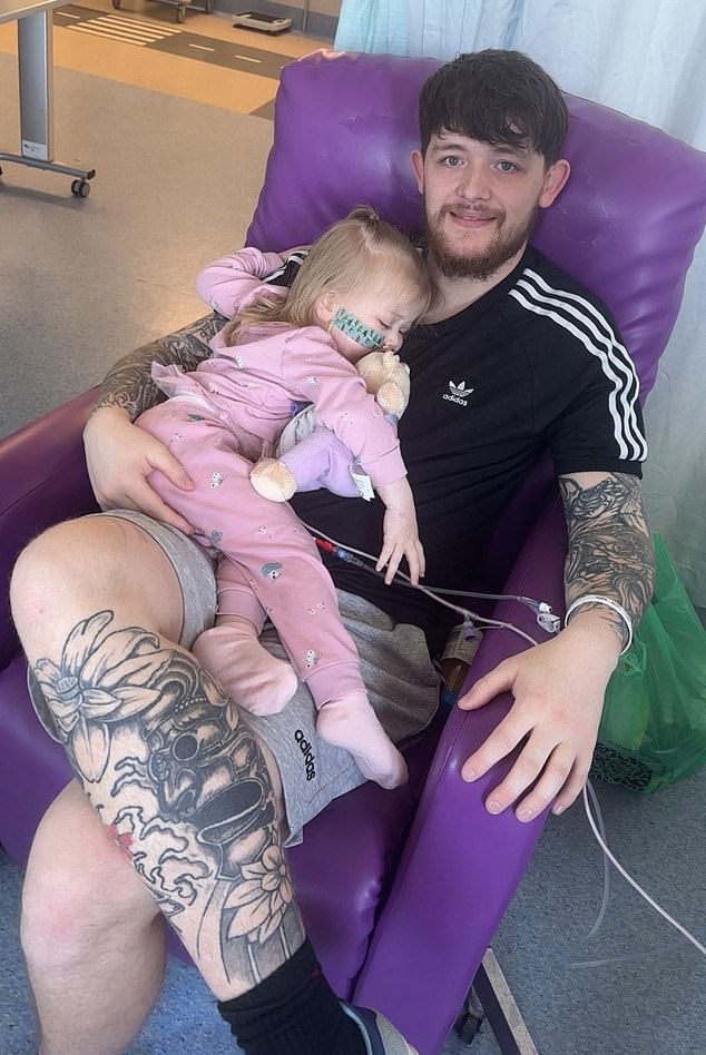 Ms Dooley said Paisley has an an 'amazing' attitude and has stayed cheerful throughout her numerous hospital visits