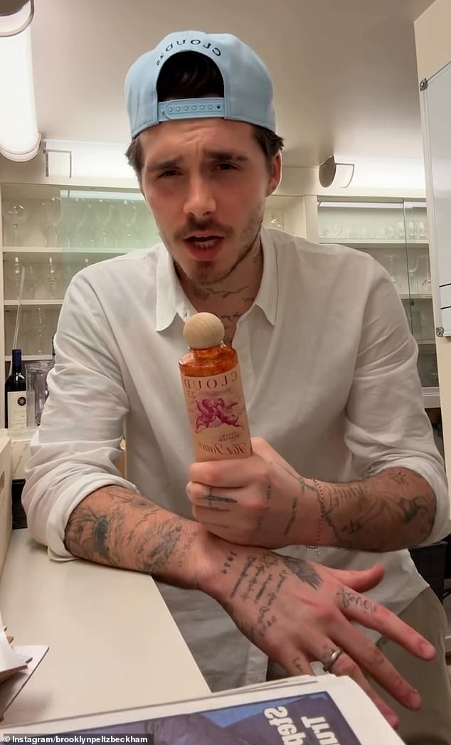 The post was shared as it was reported that David and Victoria's eldest son was caught up in a new legal row, relating to trademarking names for his hot sauce brand