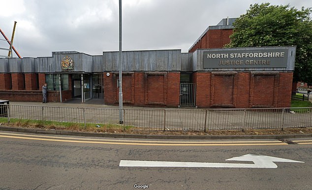 Bamber was fined £487 and ordered to pay £300 compensation to the mother of the child, £85 costs, and a £197 surcharge. Pictured: North Staffordshire Justice Centre