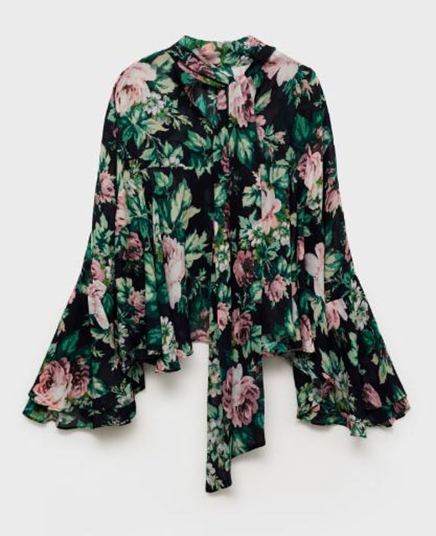 For lavish florals on the high street, try Mango – its rose-covered top, £89.99, reimagines 1980s chintz for 2025