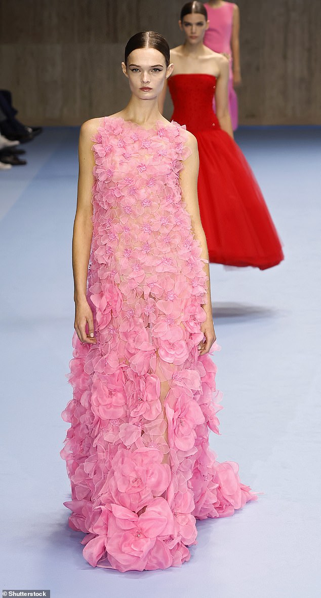 Model on the catwalk Carolina Herrera show, Runway, Spring Summer 2025