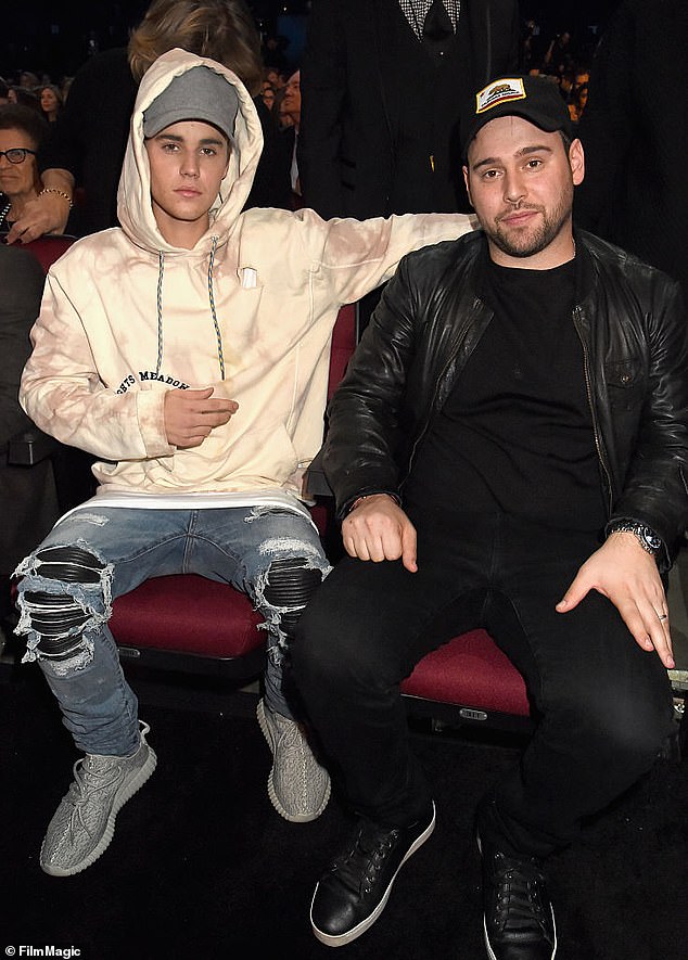 Braun's reportedly willing to waive the $8 million owed, but he wants Bieber to repay $24M that his company paid to AEG as a return for a $40M advance Bieber received for his canceled Justice World Tour; pictured together in 2015 in LA