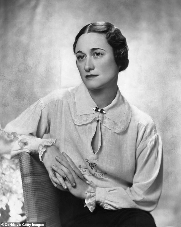Wallis was known for her Nazi sympathies and was tracked by the FBI who in a report wrote that 'the Duchess of Windsor was exceedingly pro-German in her sympathies and connections'