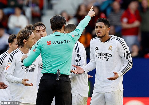 Bellingham was given a two-match ban for swearing at the official during a draw with Osasuna