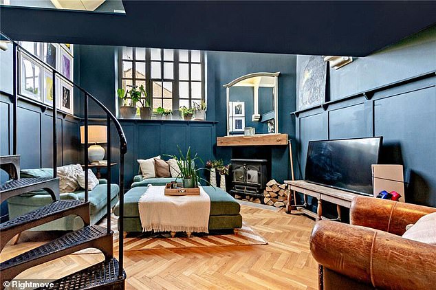 Divine: The property has two reception rooms and a spiral staircase