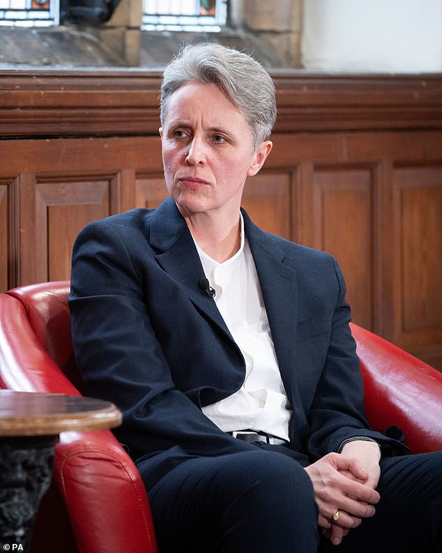 It comes as a poll found a fifth of academics said they did not feel 'free' to discuss controversial topics such as gender (pictured: Professor Kathleen Stock)