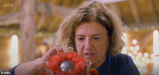 Lucia (pictured) did not let him down, using her specialist skills to bring the mask back to life