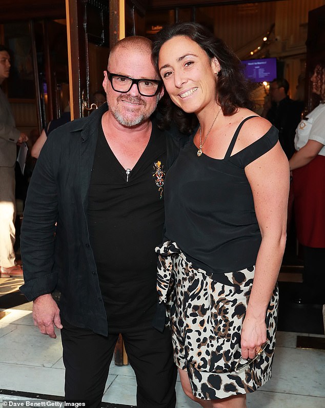 Heston, who has an impressive seven Michelin stars, became an ambassador for Bipolar UK in February. Pictured with his wife French entrepreneur Melanie Ceysson (right)