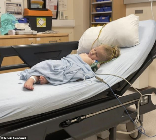 Her grandmother, Stacey Agnew said she knew something awry with the toddler, and was left terrified when she suddenly appeared lifeless
