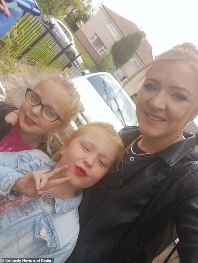 Kim Moore bought the slushy drinks for both her daughters: Marnie, four and Orla, six