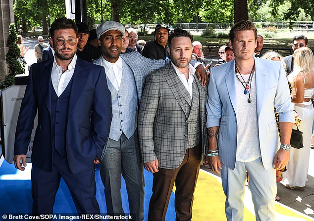 Speaking about having his fellow Blue members Simon Webbe, Duncan James and Antony Costa by his side, he said: 'I don’t have any actual brothers – but they are my brothers' (pictured together in 2022)