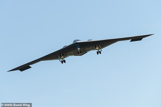 A file picture of a B-2 Spirit bomber. A similar plane could be used to strike Iran