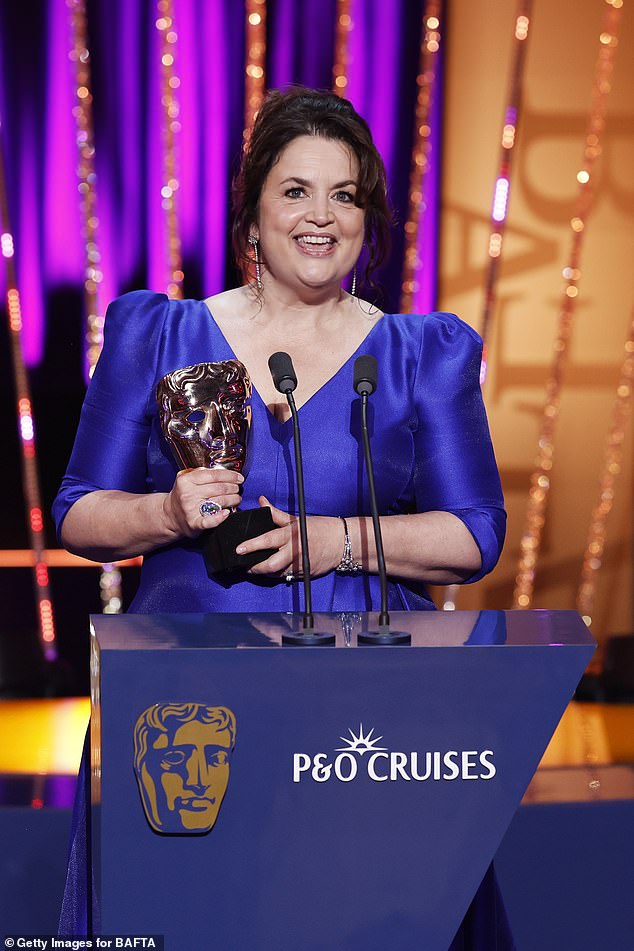 Ruth was seen wearing her wedding ring as she accepted the BAFTA for best female performance in a comedy last month