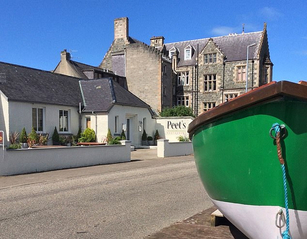 David owns a restaurant located near their holiday home in Lochinver, a pretty fishing village in the north-west coast of the Scottish Highlands (pictured)
