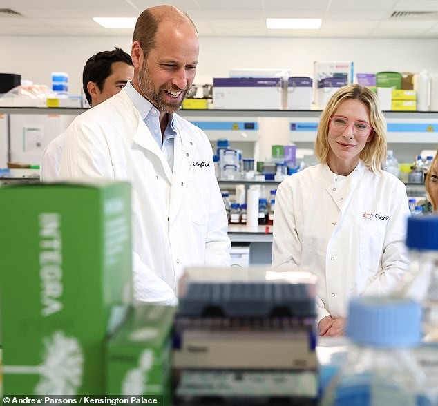 William and Cate visited the UK-based company this afternoon to hear how staff make sustainable dyes