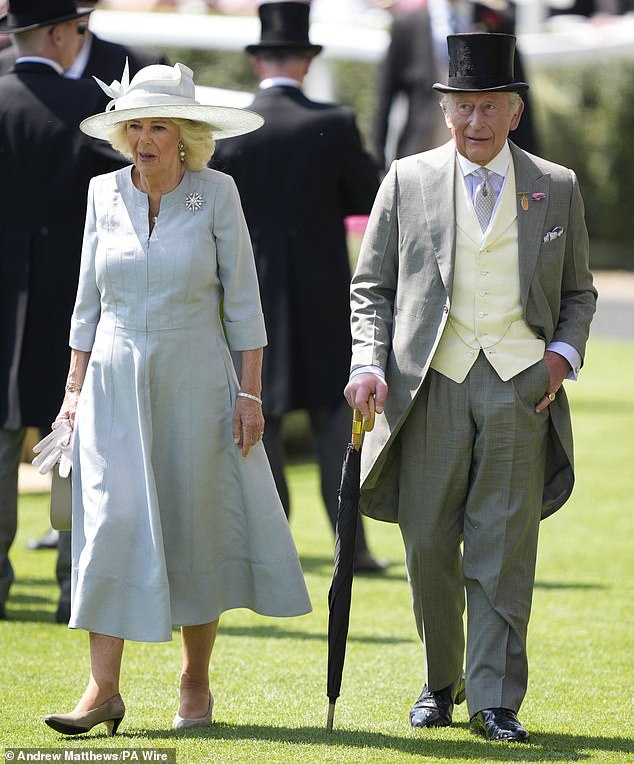 King Charles and Queen Camilla were keen to see another day of action at the races today