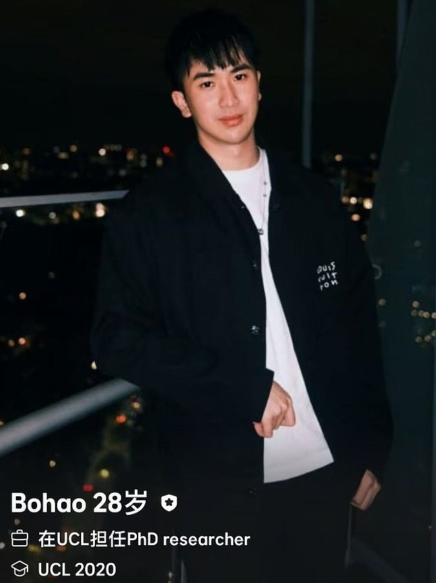 Zou - who is the son of a wealthy Chinese Communist Party member - raped women while recording footage on a hidden camera. Pictured is his Bumble dating profile