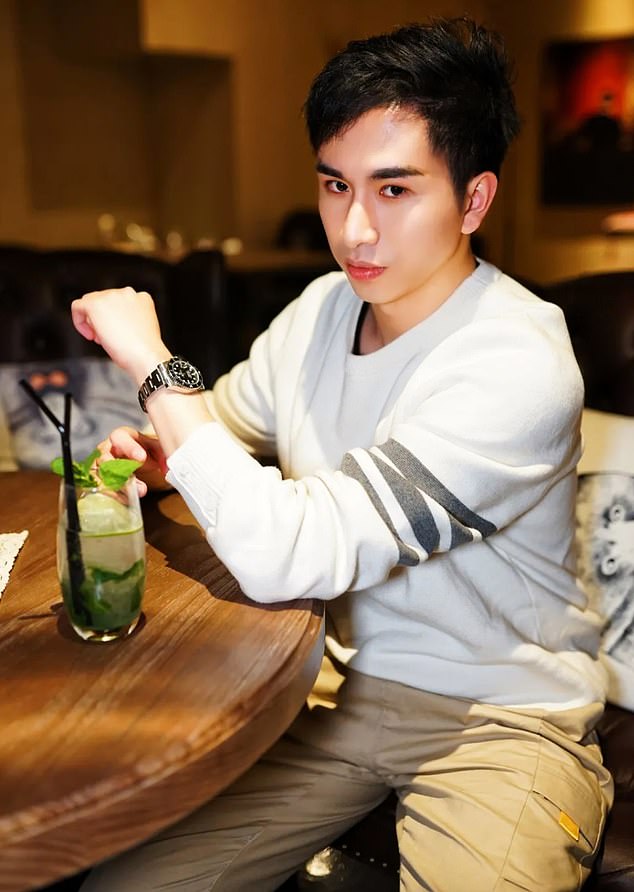A photo shared on WeChat where Zou shows himself posing with a luxury watch