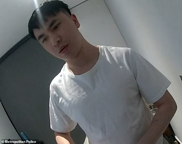 The rapist seen on police bodycam when he was being arrested in his flat