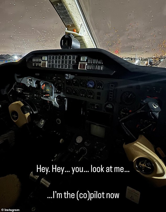 The drummer also told his followers that he was the 'co-pilot now'. The Cessna 550 Citation plane that was travelling on belonged to Shapiro, a registered pilot