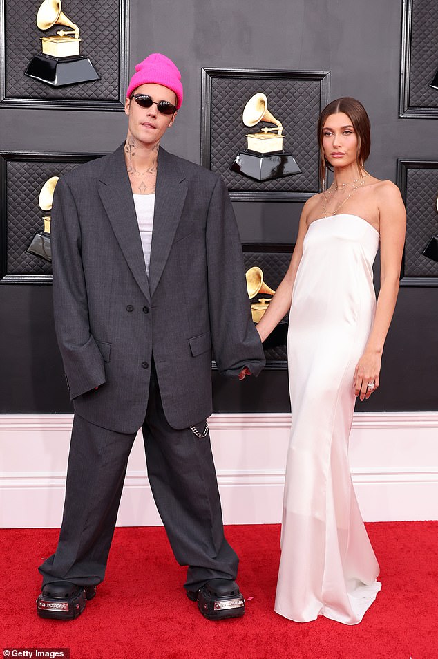 The singer, 31, failed to share any tribute to his wife, 28, or their nine-month old son Jack Blues Bieber on the day, aside from seemingly referring to her as a 'lil ho' (pictured 2022)